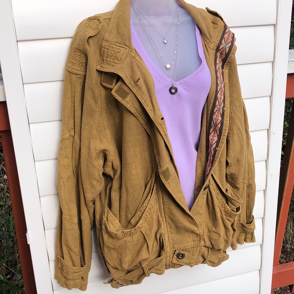 Free People Tan Utility Jacket - Picture 3 of 12